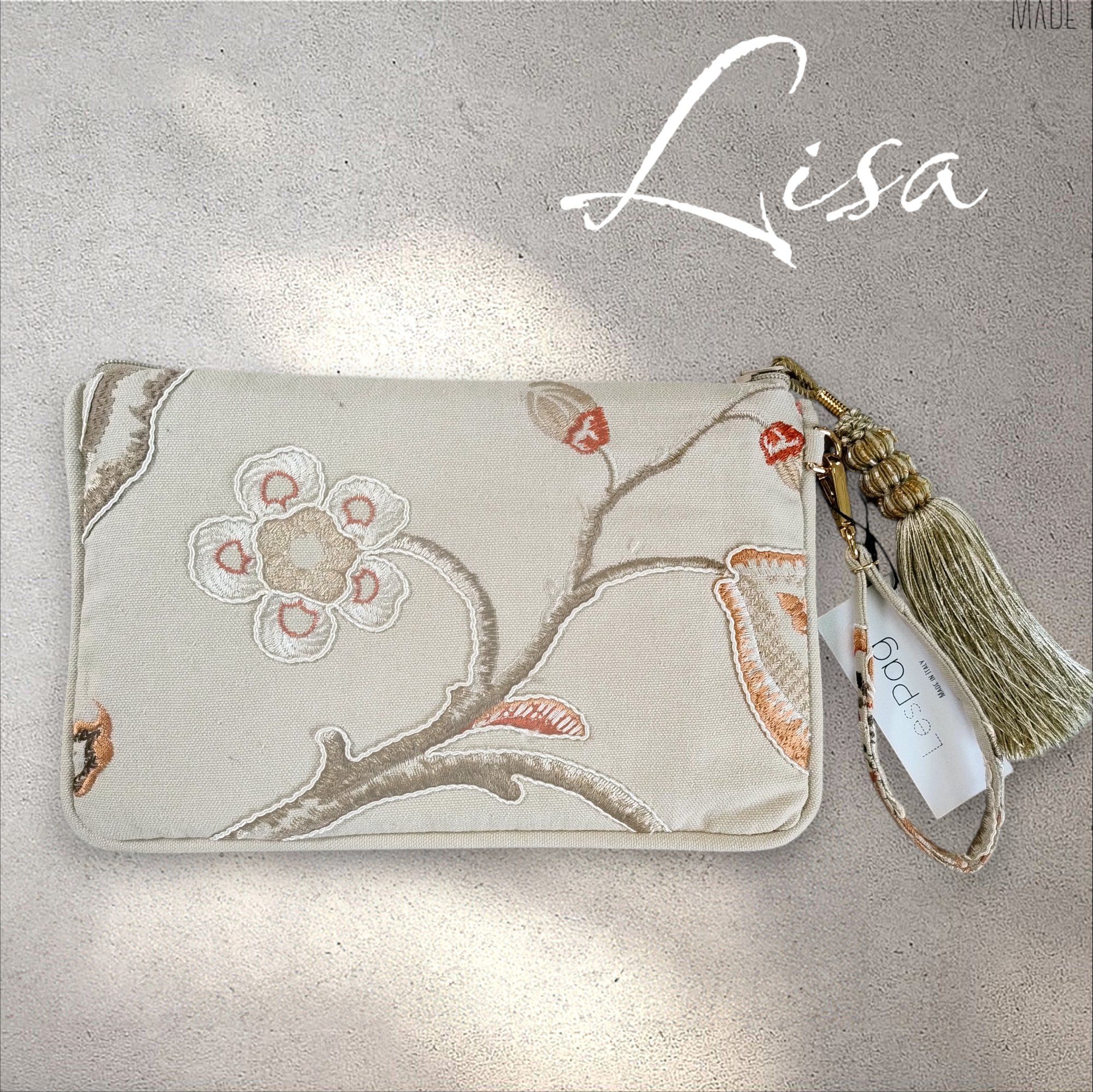 LISA CANVAS borsa in tela ricamata - immagine 4