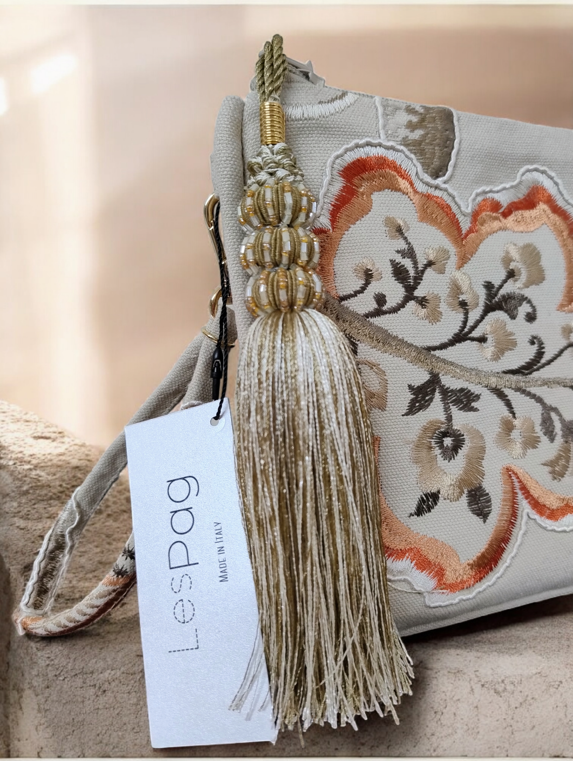 LISA CANVAS borsa in tela ricamata - immagine 5