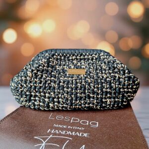 NANA' BAG Pochette in fettuccia intrecciata a mano